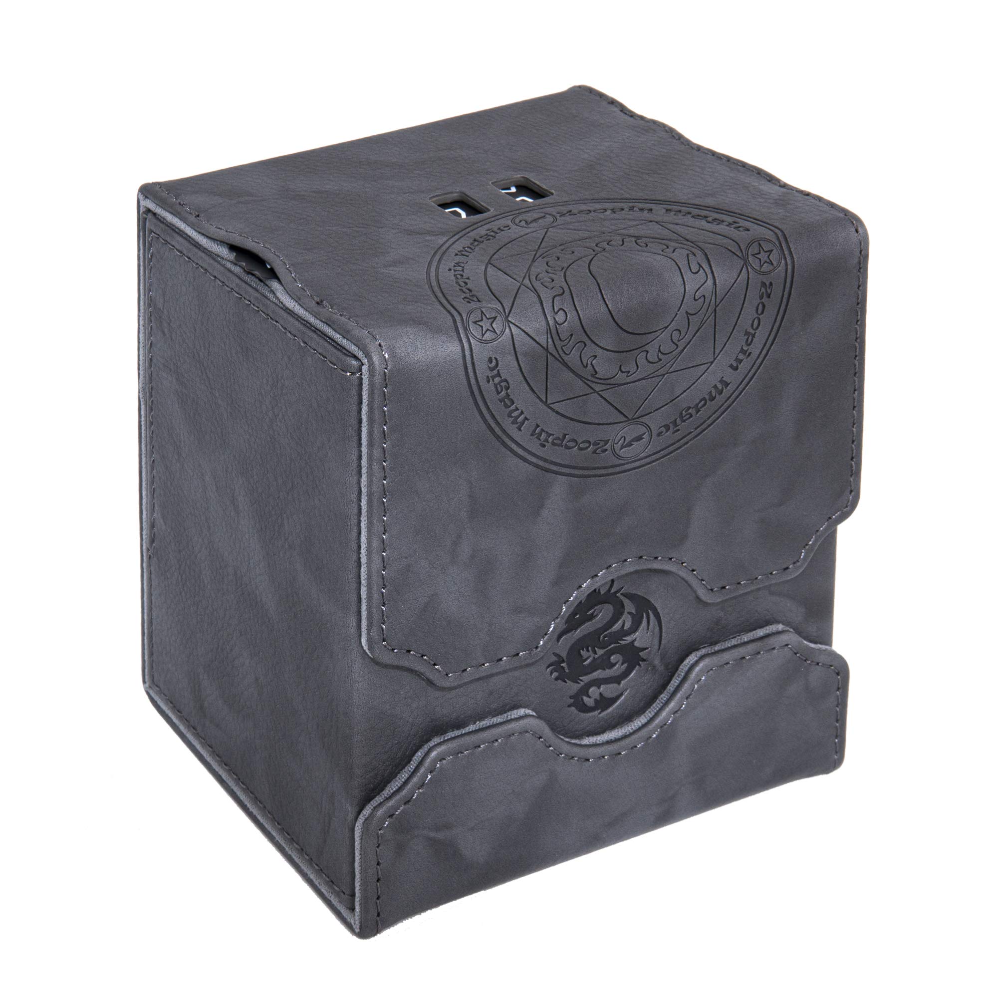 Amazon.com: Zoopin Leather Deck Box with Built-in Spinning Life